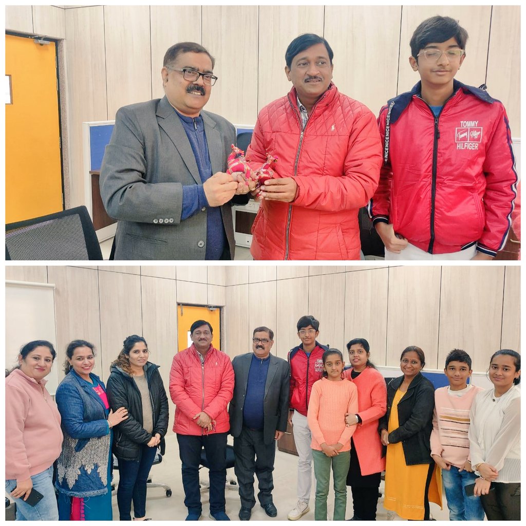 The family of one of our students, Krishna Gupta came to visit the campus of <a href="/DMVS_22/">Delhi Model Virtual School</a> from Aligarh. The family which belongs to the education sector had a healthy discussion with the DMVS staff members. They visited the studios &amp; appreciated the efforts put in by the whole team.