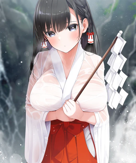 お清め巫女さん祓いたまえ清めたまえ #オリジナル 