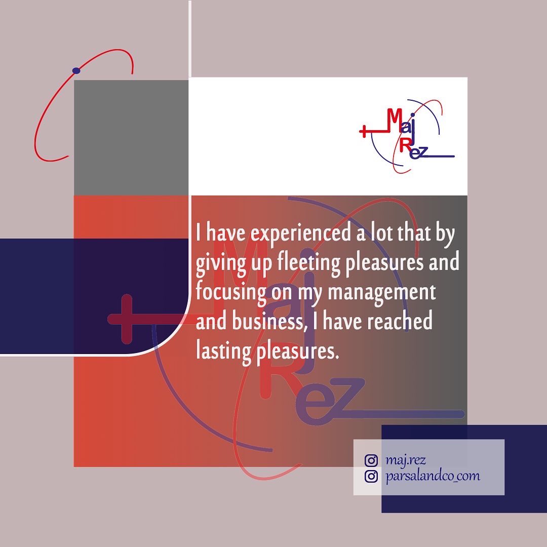 maj_rez's tweet photo. I have experienced a lot that by giving up fleeting pleasures and focusing on my management and business, I have reached lasting pleasures.#team #majrez #parsaland #technology #teamwork #successful #manager #explore https://t.co/5fQdUQLueW