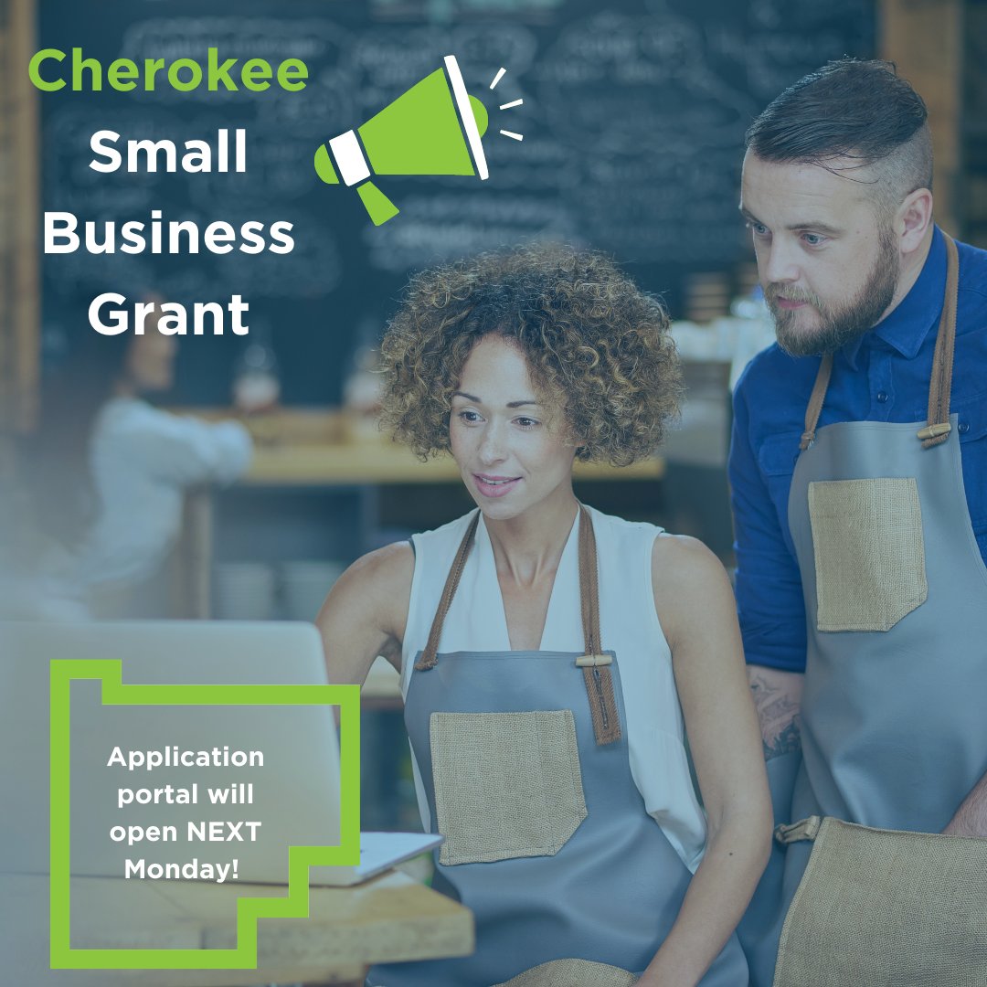 Has your Cherokee small business been negatively impacted by the pandemic? Apply for the Cherokee Small Business Grant! The grant is made possible by the American Rescue Plan Act (ARPA) and the Cherokee County Board of Commissioners.

Visit cherokeega.org/grants/ to learn more.