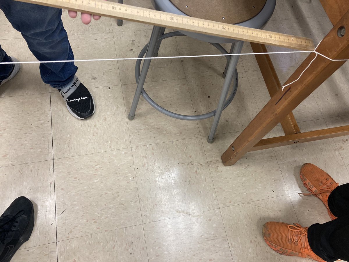 We used different length strings to see how it changes sound.    <a href="/MV_Knights/">Moshannon Valley SD</a> <a href="/JohnZesiger/">Dr. John W. Zesiger</a> <a href="/trtomasko/">Dr. Tracie Tomasko</a> #MVReEnergized