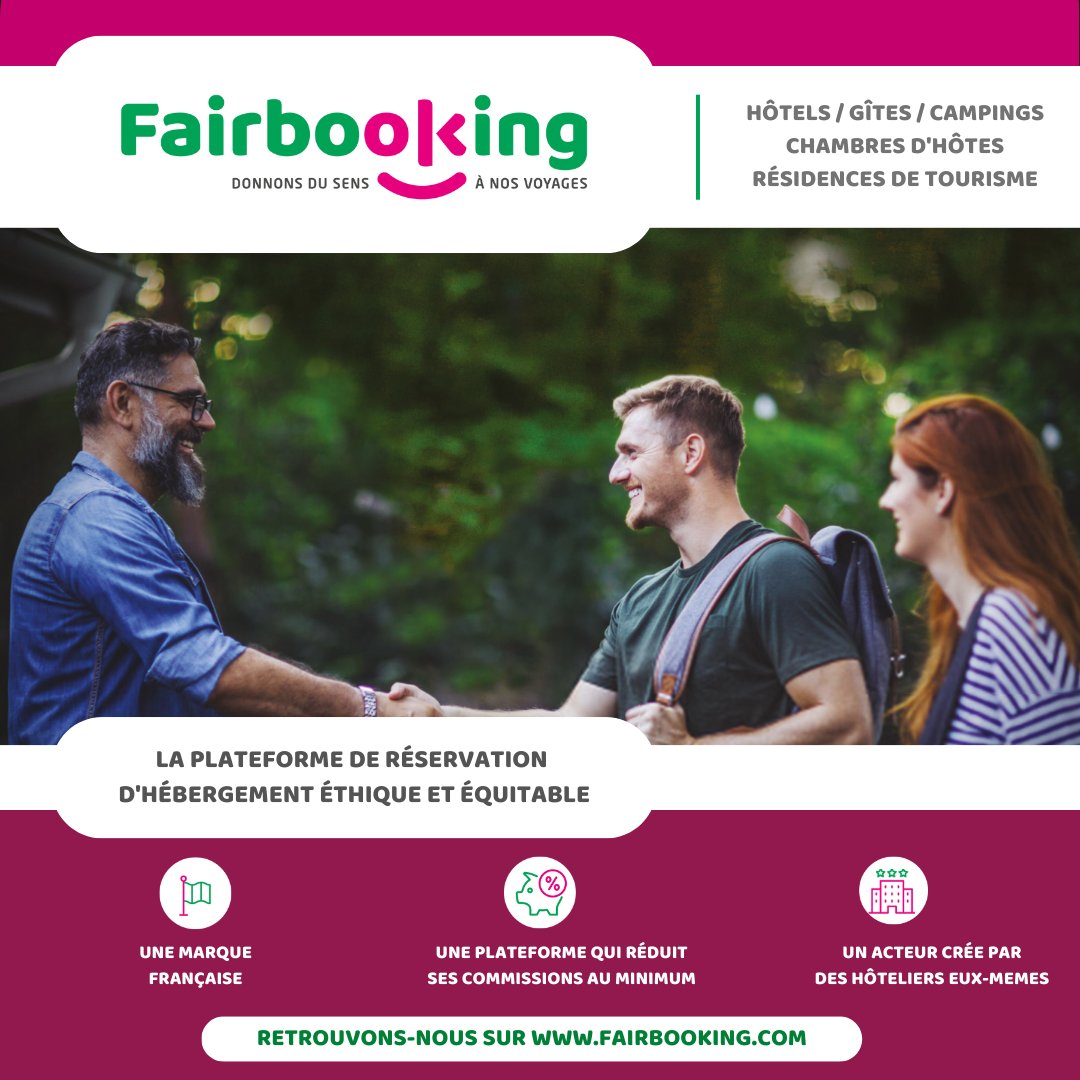 Les #bonnesrésolutions 2023 

Devenir #ConsomActeur et choisir les #plateformes en ligne pour leurs #valeurs ! 😊

Celles de #Fairbooking :

✔ #MadeinFrance
✔ #Ergonomique, #éthique
✔ Créé par les #hôteliers
✔ #Facilitateur de résas en direct
✔ #Multimarques et destinations