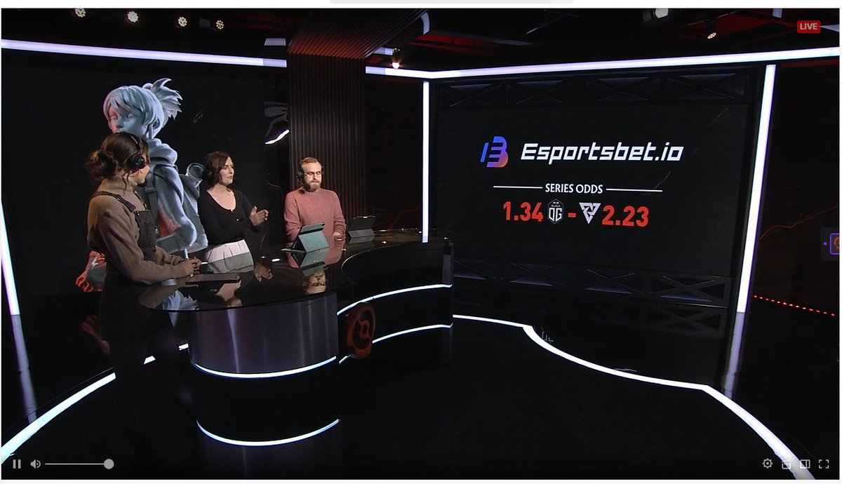 vorpnft's tweet photo. We're LIVE. 

Proud to see that @EsportsBet logo on the @pglesports  stream. 🫶

@OGesports vs @TundraEsports duking it out.🔫

Who's winning this opening BO3? 🤔
Let us know!

#vorp
#esportsbet
#DOTA2 
#DPC https://t.co/0XmbGtqBMB