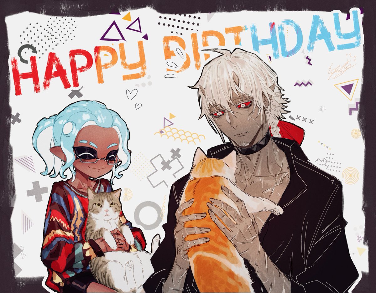 @Angry82pigeon 🎂🎉I'm sorry I didn't have more time to paint it better, hope you don't mind, love you and your art very very much! Hope you have a great day today and every day to come❤️ 