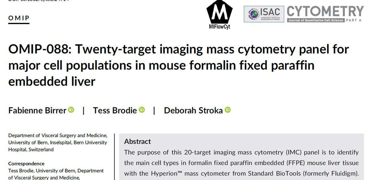 We're excited to share our first IMC publication with data from the Bern IMC Platform! <a href="/ImcUnibe/">IMC_UniBe</a> <a href="/FabienneBirrer/">Fabienne Birrer</a>  <a href="/VSRL_Bern/">Visceral Surgery Research Bern</a> <a href="/strokeogh/">Deborah Keogh-Stroka</a> <a href="/DanaLeuenb/">Dana</a> <a href="/IJoseena/">Iype Joseena</a> <a href="/tess_brodie/">Tess Brodie</a> <a href="/unibern/">Universität Bern</a>