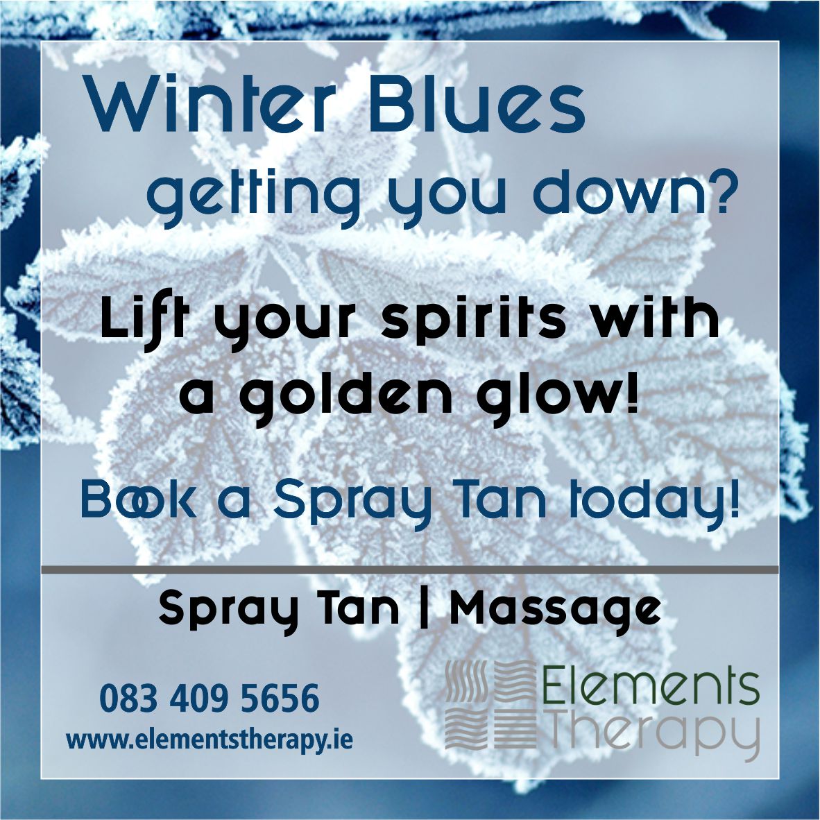 Got the Winter Blues? A spray tan is guaranteed to lift your spirits and boost your mood! Book yours today and get that golden glow! #winterblues #goldenglow #liftyourspirits #boostyourmood #supportlocal #spraytan #mobilespraytan
