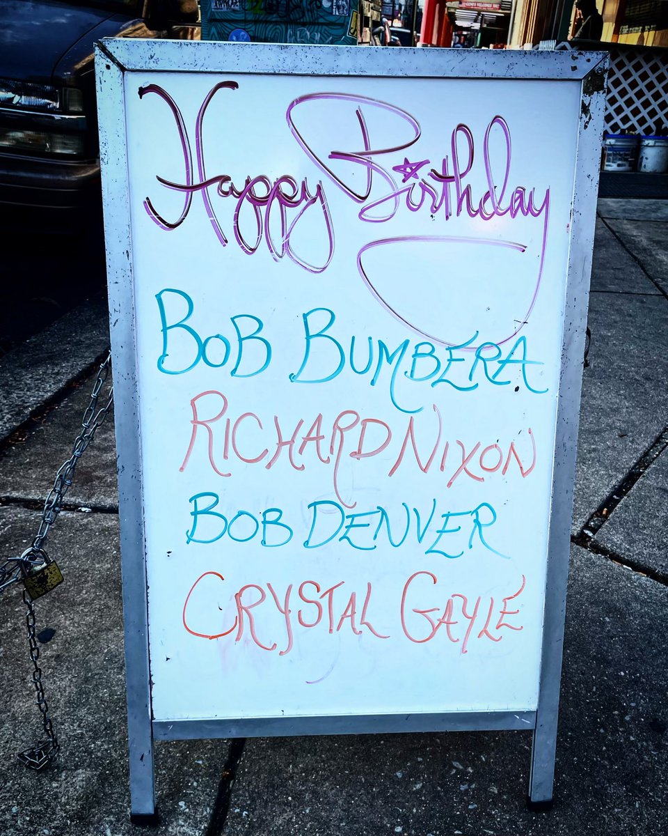 DJRobertDrake's tweet photo. Props to my @xpnmorningshow colleague Bob Bumbera for getting top billing on the Ray’s Happy Birthday sign #PhillyIcon #PhillyLove #divebar @wxpnfm https://t.co/C1YlmReLlu