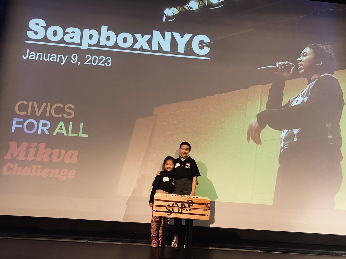 Good luck to our @ps120dragons Anastasia and Melody at #SoapboxNYC!!! @NYCSchools @NYCSchoolsD25 @Civics_For_All
