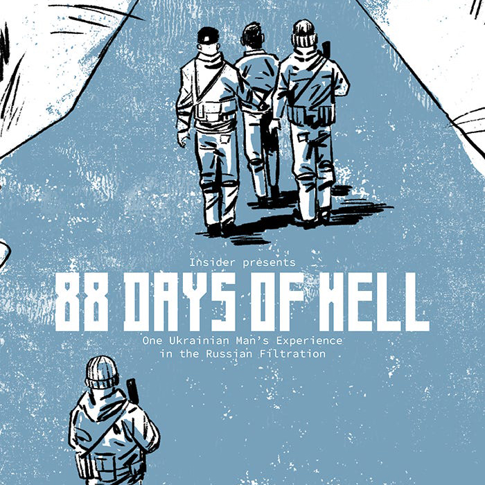 zminaUkraine's tweet photo. 88 days of hell - one Ukrainian man's experience in the Russian filtration

@anthony_delcol created a comic with the story of a volunteer Ihor Talalay.

Read on @thisisinsider: https://t.co/b9GgCAd3KC https://t.co/88AWNqqarD