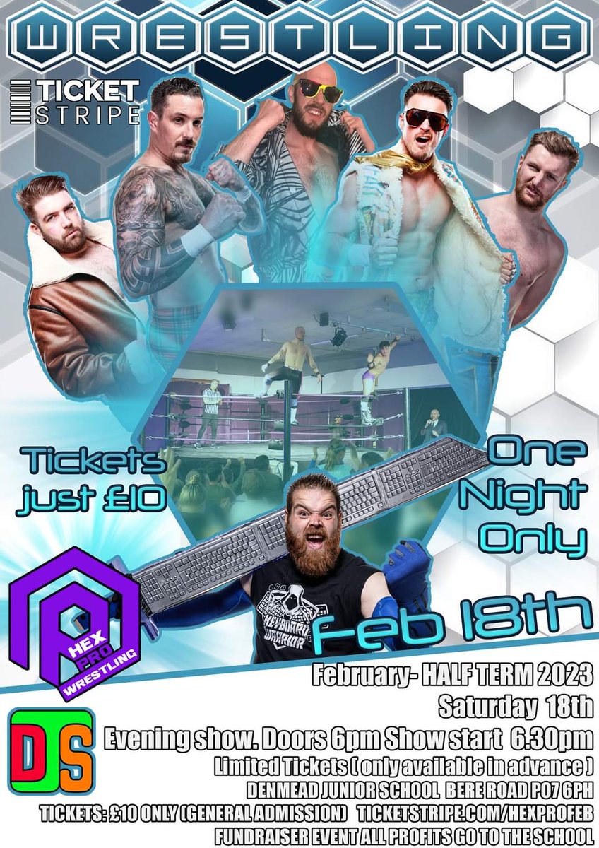Our first show of 2023 and our last stop on the road to the Hex Pack Challenge. 

Dan Magee, Samuel Jacobs and Sam Hawkes all now hold keys the case, 3 more keyholders must be named by the end of the show in February! 
 ticketstripe.com/hexprofeb