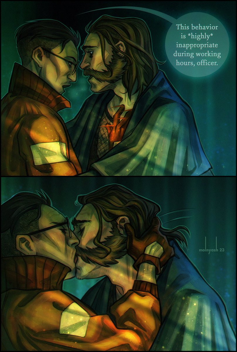molnyash's tweet photo. Inappropriate behavior ❤️‍🔥
#discoelysium #kimkitsuragi #harrydubois #harrierdubois #harrykim #kimharry https://t.co/cx4CxfTFLA