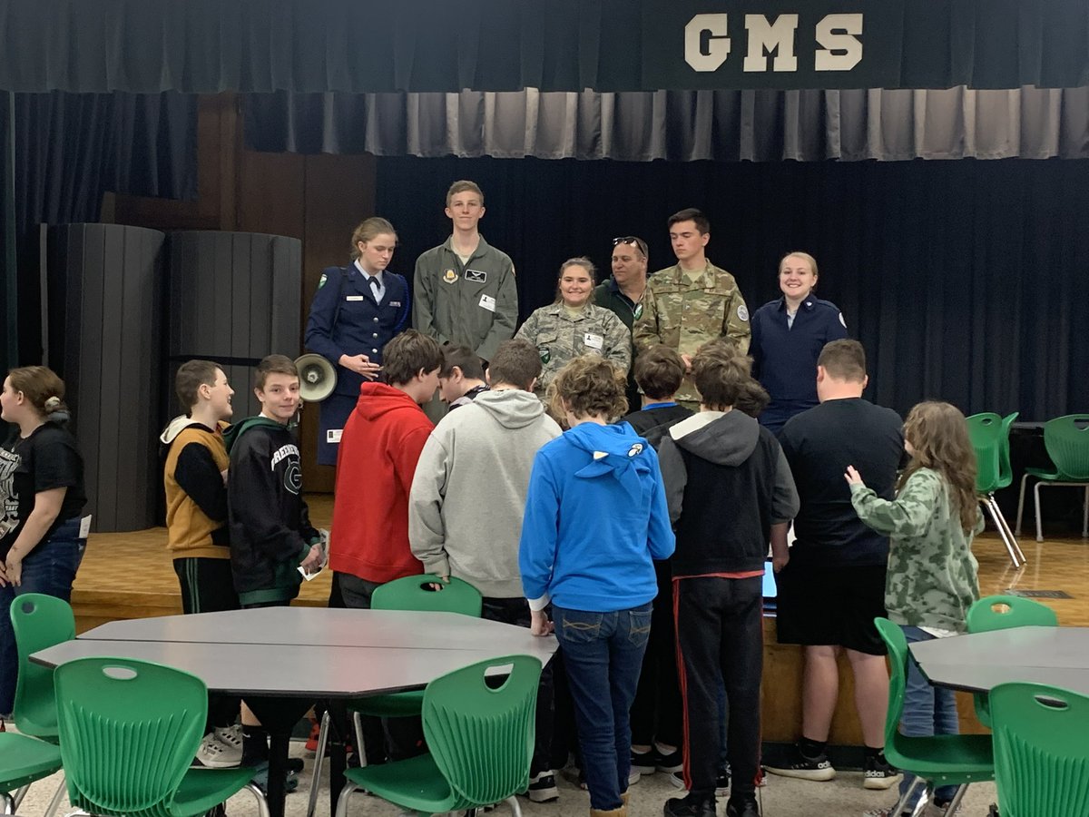 Appreciate GHS JROTC coming over to speak with our 8th grade today. Big futures ahead! <a href="/racheladamstn/">Dr. Rachel Adams</a> <a href="/DeAnnaSMartin/">DeAnna Martin</a> #RISEasONE <a href="/GreenevilleCity/">GCS</a>