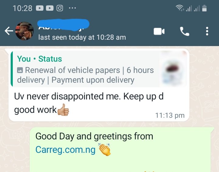 CarRegNG's tweet photo. Just what our customers are saying about us https://t.co/v97W5bWtVG
