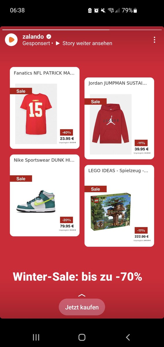 ftreiss's tweet image. Hey @Stathis65 @stewenz @jkrisch - seht Ihr in #Spielwaren bei #Zalando nennenswerten Potenzial? Vermutlich dank #Retargeting haben sie mich gleich auf #Instagram mit #Lego verfolgt. @supergraf