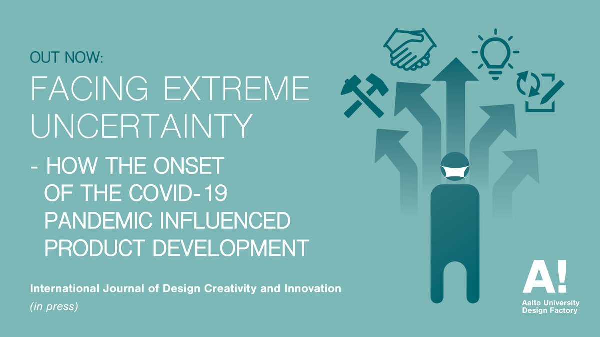 Aalto Design Factory (@aaltodf) on Twitter photo Uncertainty is a constant companion in innovation, but the pandemic dialed it up to new levels. Companies can adjust scoping, processes and resourcing to seize new opportunities and tackle challenges - check out our new study with <a href="/HolttaOtto/">Dr. Katja Hölttä-Otto</a> at
doi.org/10.1080/216503…
#research Uncertainty is a constant companion in innovation, but the pandemic dialed it up to new levels. Companies can adjust scoping, processes and resourcing to seize new opportunities and tackle challenges - check out our new study with <a href="/HolttaOtto/">Dr. Katja Hölttä-Otto</a> at
doi.org/10.1080/216503…
#research