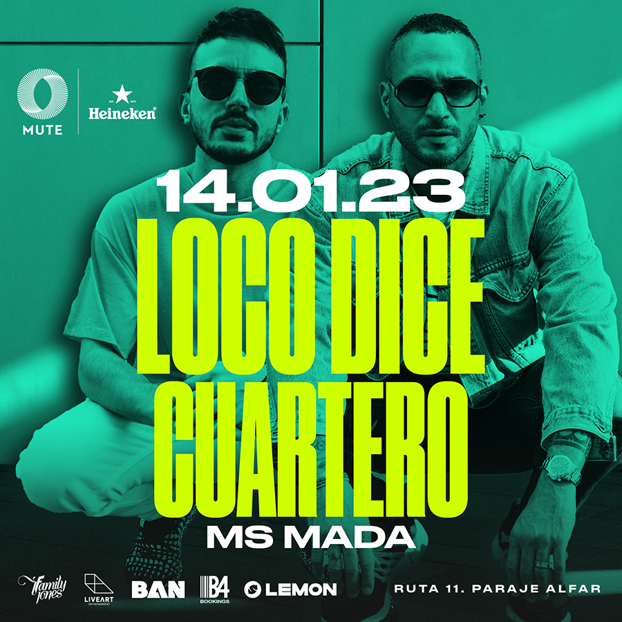 TicketekAr's tweet photo. 🔥 Se sigue armando un tremendo verano 2023 en @MuteMarDelPlata 

🎧 @LocoDiceOFC+ @rafacuartero

🗓 14 de Enero

📍 Ruta 11, Paraje Alfar, Mar Del Plata

🎫 Comprá YA tus #Eickets en https://t.co/097tYiQPrH porque vuelan https://t.co/ZkAeWRJ1EI