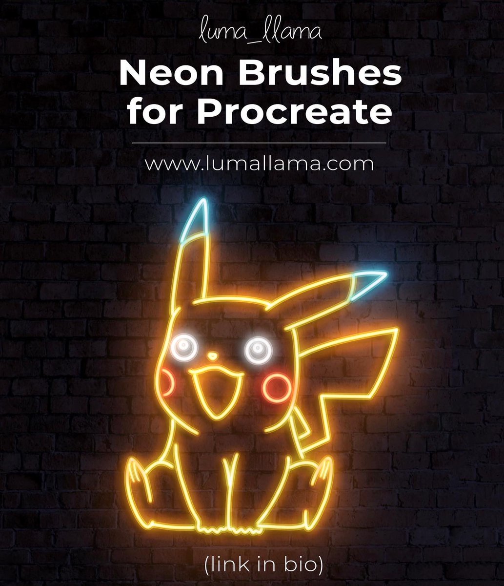 luma_llama's tweet image. Neon Brushes for Procreate is now available! (link in bio)
.
Paint realistic neon signs quickly and easily on your iPad.
.
#procreate #procreatebrushes #procreateart #procreatedrawing #procreatetutorial #illustration #illustrationartists #digitalart #digitalillustration
