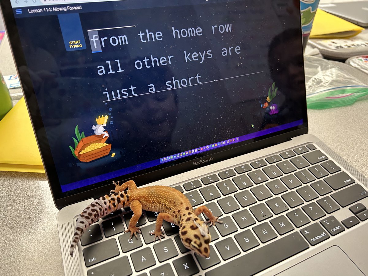 Sunshine loves helping with Typing Club! #walstars