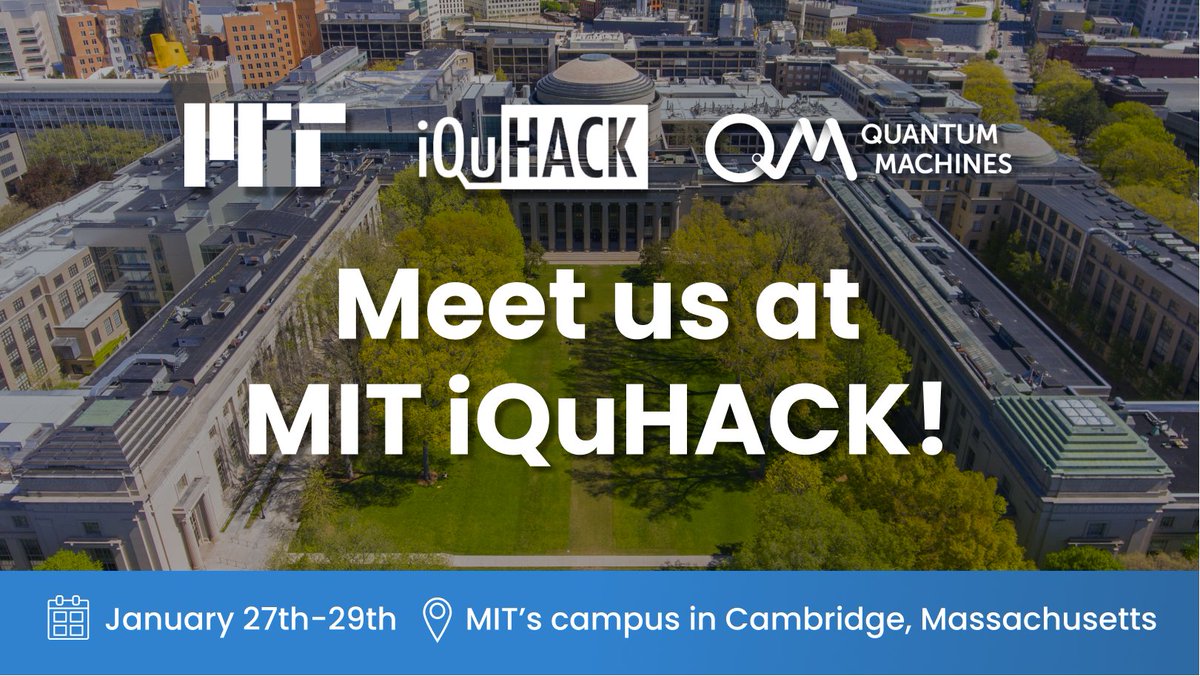 QuantumQM's tweet photo. 💻We're at MIT iQuHACK from 1.27-29, are you?

🔨MIT's annual #quantum hackathon lets you explore improvements &amp; applications of near-term quantum devices

✍️ Will we see you there? 
https://t.co/nLHHNhEgey

#iquise #iquhack2023 #hackathon @MIT @iQu_ISE https://t.co/MPSmtZCsWT