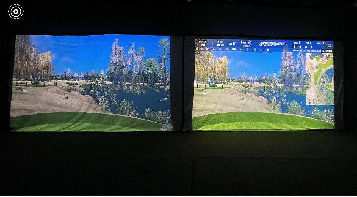JohnADiffley's tweet photo. Progress in the Gimmler Golf Practice Facility with #PhoenixSystems and #MedTek contracting on-site refinishing a wall and installing an additional simulator @StJohnsMGolf @StJohnsWGolf https://t.co/jeQaVdf1lk
