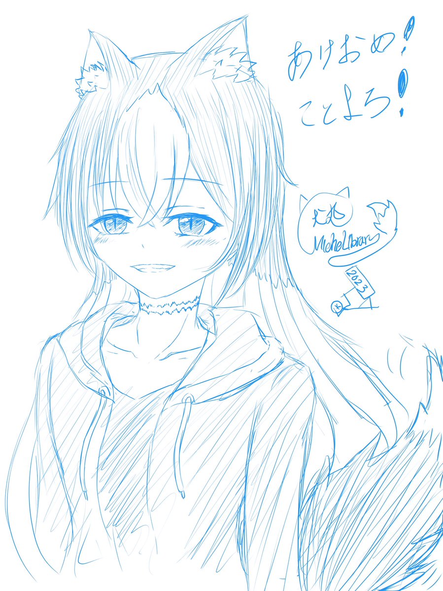 「特に今日は描いても進んでないんで描いたやつ振り返り(激早 」|猫山ポチ(犬丸ミケ)のイラスト