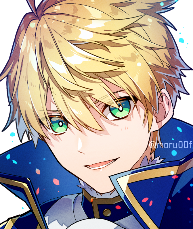 arthur pendragon (fate) 1boy male focus blonde hair armor solo green eyes looking at viewer  illustration images