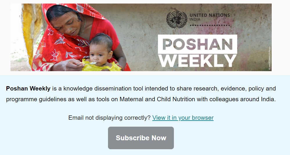WeCollaborateforNutrition (@wecan4poshan) on Twitter photo Recent #PoshanWeekly by
<a href="/UNICEFIndia/">UNICEF India</a> with Telangana's efforts to improve #anaemia & undernutrition among PW, eLearning course on MIYCAN by <a href="/thePHFI/">Public Health Foundation of India (PHFI)</a> <a href="/aliveandthrive/">Alive & Thrive</a> <a href="/IAPSM_India/">Indian Association of Preventive & Social Medicine</a> <a href="/india_iap/">IAP India Official</a> <a href="/iapindia/">Indian Academy of Pediatrics (IAP)</a> <a href="/fogsiofficial/">FOGSI</a> <a href="/arjandewagt/">Arjan de Wagt</a> <a href="/MinistryWCD/">Ministry of WCD</a>
Subscribe now! eepurl.com/ihKYMP Recent #PoshanWeekly by
<a href="/UNICEFIndia/">UNICEF India</a> with Telangana's efforts to improve #anaemia & undernutrition among PW, eLearning course on MIYCAN by <a href="/thePHFI/">Public Health Foundation of India (PHFI)</a> <a href="/aliveandthrive/">Alive & Thrive</a> <a href="/IAPSM_India/">Indian Association of Preventive & Social Medicine</a> <a href="/india_iap/">IAP India Official</a> <a href="/iapindia/">Indian Academy of Pediatrics (IAP)</a> <a href="/fogsiofficial/">FOGSI</a> <a href="/arjandewagt/">Arjan de Wagt</a> <a href="/MinistryWCD/">Ministry of WCD</a>
Subscribe now! eepurl.com/ihKYMP