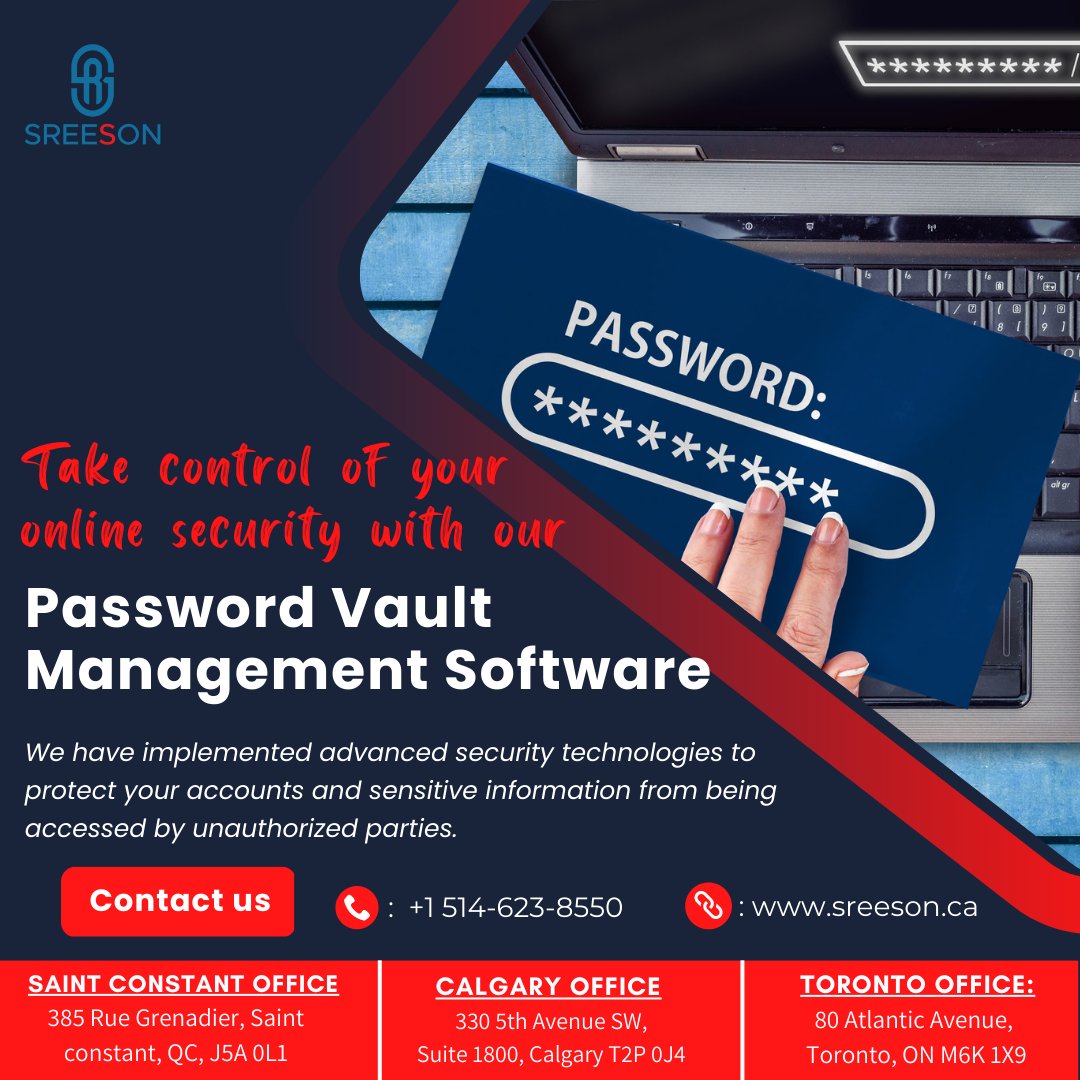 SreesonCanada's tweet image. Take #fullcontrol of your #onlinesecurity with our #password #vaultmanagement #software. Our #advancedsecurity #technologies can #protect your #accountinformation and #sensitivedata . bit.ly/book-sreeson-c…

#cybersecurity #dataprotection #hacking #infosecurity #datasecurity