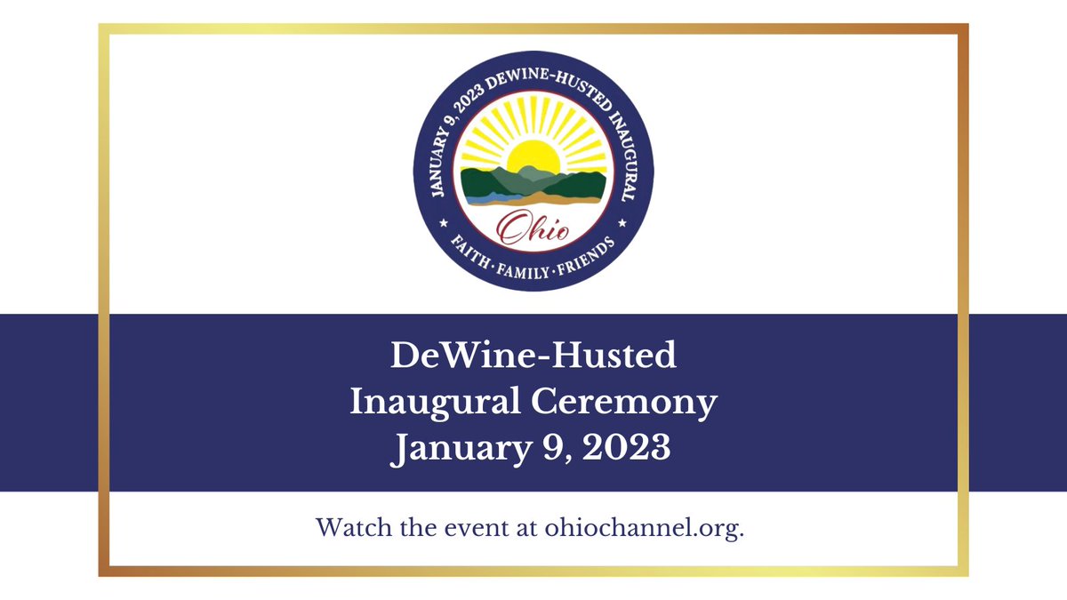 Today's inaugural ceremony is now live at ohiochannel.org. #OHInaugural2023