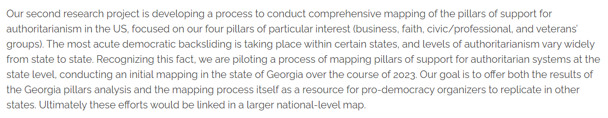 gotlapizza's tweet photo. @Truthteller1349 @DarrenJBeattie @RichardGrenell Horizons is performing "comprehensive mapping of the pillars of support" for conservatives to target &amp; undermine them. Right now Horizons employees are looking for Georgia conservative biz, faith, civic/prof, and veterans’ groups to start with. https://t.co/yHPVMKf4P9