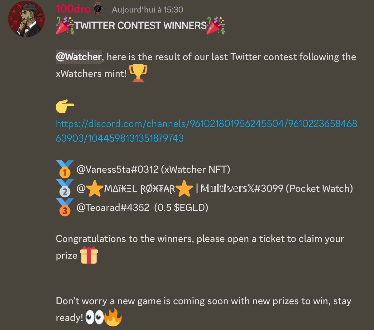 Maiikel_OFF's tweet photo. It seems today is my day ! Finally won a Pocket Watch from @VSWatch_Club ! I wanted it so badly 😄 Thanks a lot guys you rock ! ❤️⌚️💎
#Wewearwatches #VSWATCH #Blockchain #NFT #Web3 #MultiversX #Watches #IRL #Gift https://t.co/zIT3pCJQry
