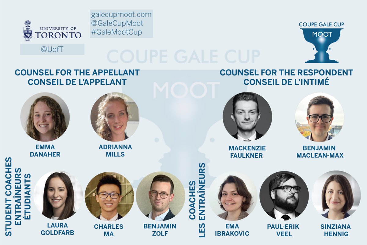 GaleCupMoot's tweet photo. Meet the 2023 Gale Moot Cup Appellant Team members for University of Toronto 
@UofT Let the mooting begin!
https://t.co/OqvmbgHX6Y… 
 #GaleCupMoot #2023GaleCupMoot https://t.co/lnomjz4SqP