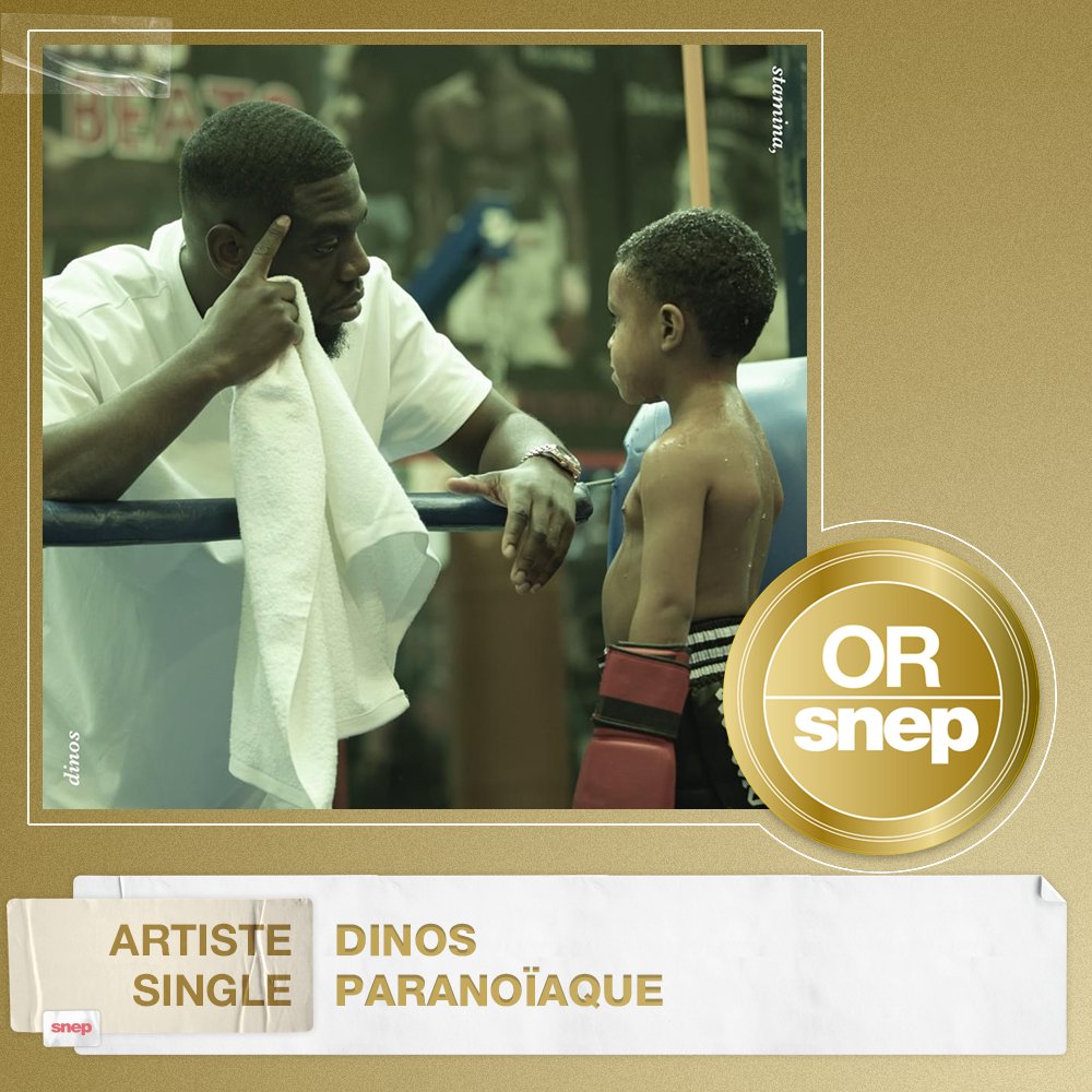 Le titre « Paranoïaque » de Dinos est certifié Single Or ! 📀

15 000 000 équivalents streams 🎧

Bravo ! 👏