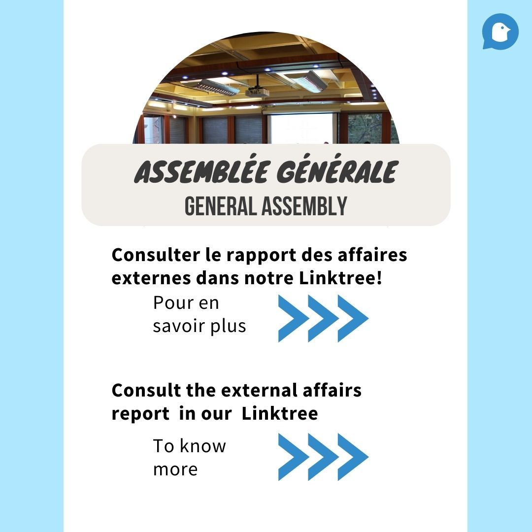 Voici le rapport que les Affaires externes vont présenter à la prochaine Assemblée générale

-

Here is the External Affairs report that will be presented at next week’s General Assembly

google.com/url?q=https://…

#SSMU #ExternalAffairs #VPExternal #SSMUExternal