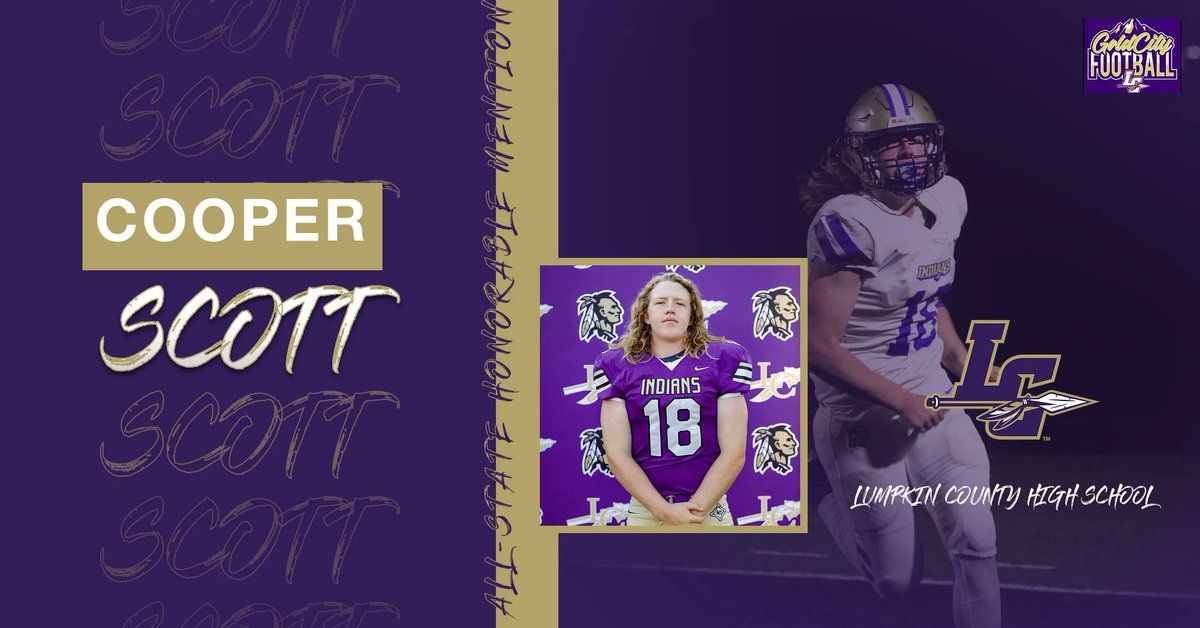 Congratulations to Senior QB Cooper Scott for being recognized as an All-State Football Selection. Very proud of all he has done for our program and he deserves this honor.