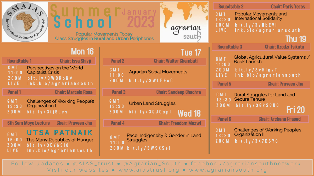 Agrarian_South's tweet photo. SMAIAS-ASN Summer School 2023
Final Programme https://t.co/EMr7qsLrbM