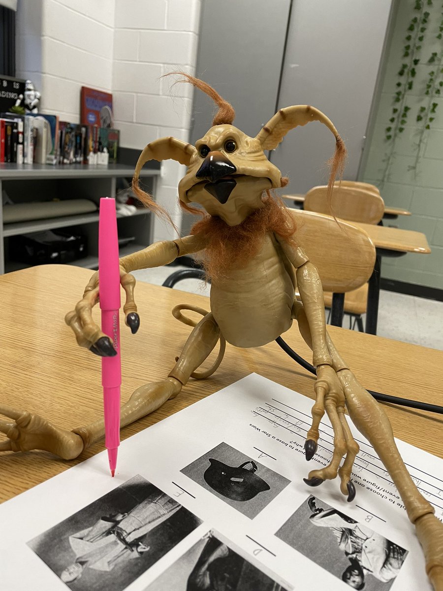 Mr. Crumb taught with me today and we covered the inspiration behind the creatures of <a href="/starwars/">Star Wars</a>!!
(He’s still getting the swing of the whole “teacher” aspect of the job)