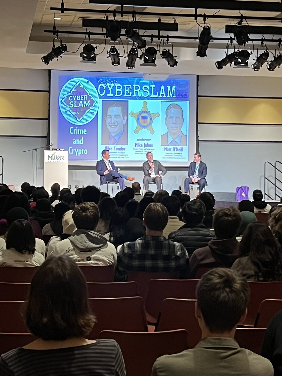 Some of our Cyber Knights attending CyberSlam learning about #Cyber Crimes &amp; #Crypto <a href="/SpotsySchools/">Spotsylvania County Public Schools</a> <a href="/kristi_rice/">Kristi_Rice</a> #CyberSecurityAwareness