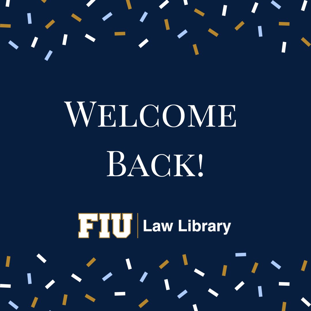 FIULawLib's tweet photo. Welcome back from break! The Law Library is looking forward to another great semester. What are you looking forward to this spring? #fiulawlib #fiulaw https://t.co/C7JCSkDCIO