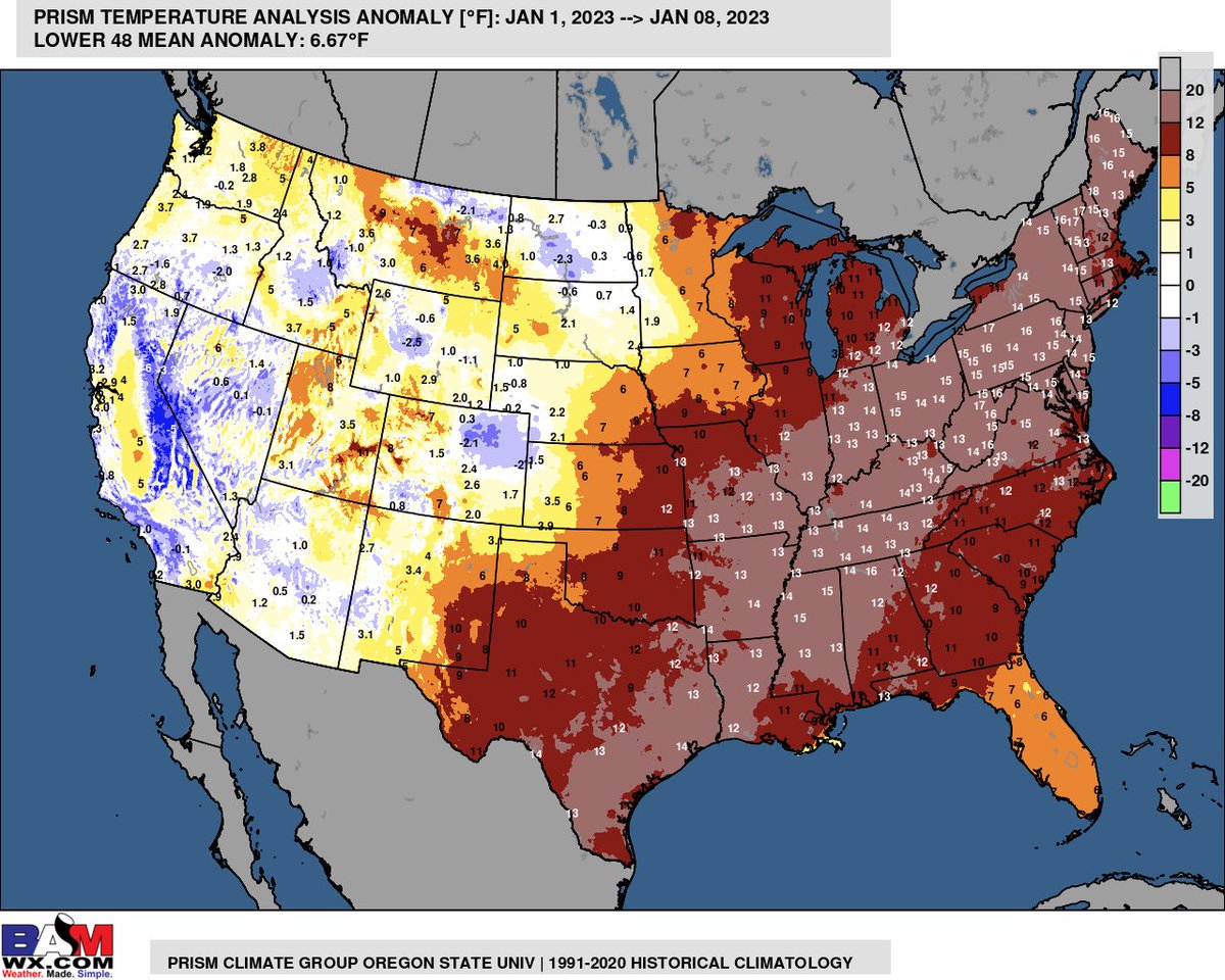 VBryan_wx's tweet photo. @PaulRoundy1 100%, especially when you start the month out like this🔥

Going to be hard to put any dent into this + the thinking the next 2 weeks even if we do get some more below average days to end the month https://t.co/9h1ANaEBin