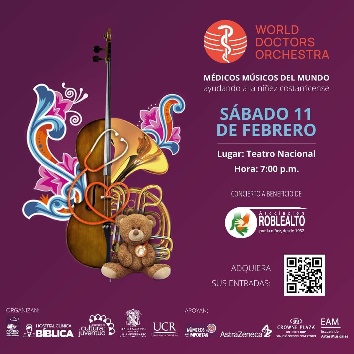 60+ musicians (with a day job as physicians) from all over the world get together to create music and help local charities.  That this time is in Costa Rica is just the icing on the cake for me!