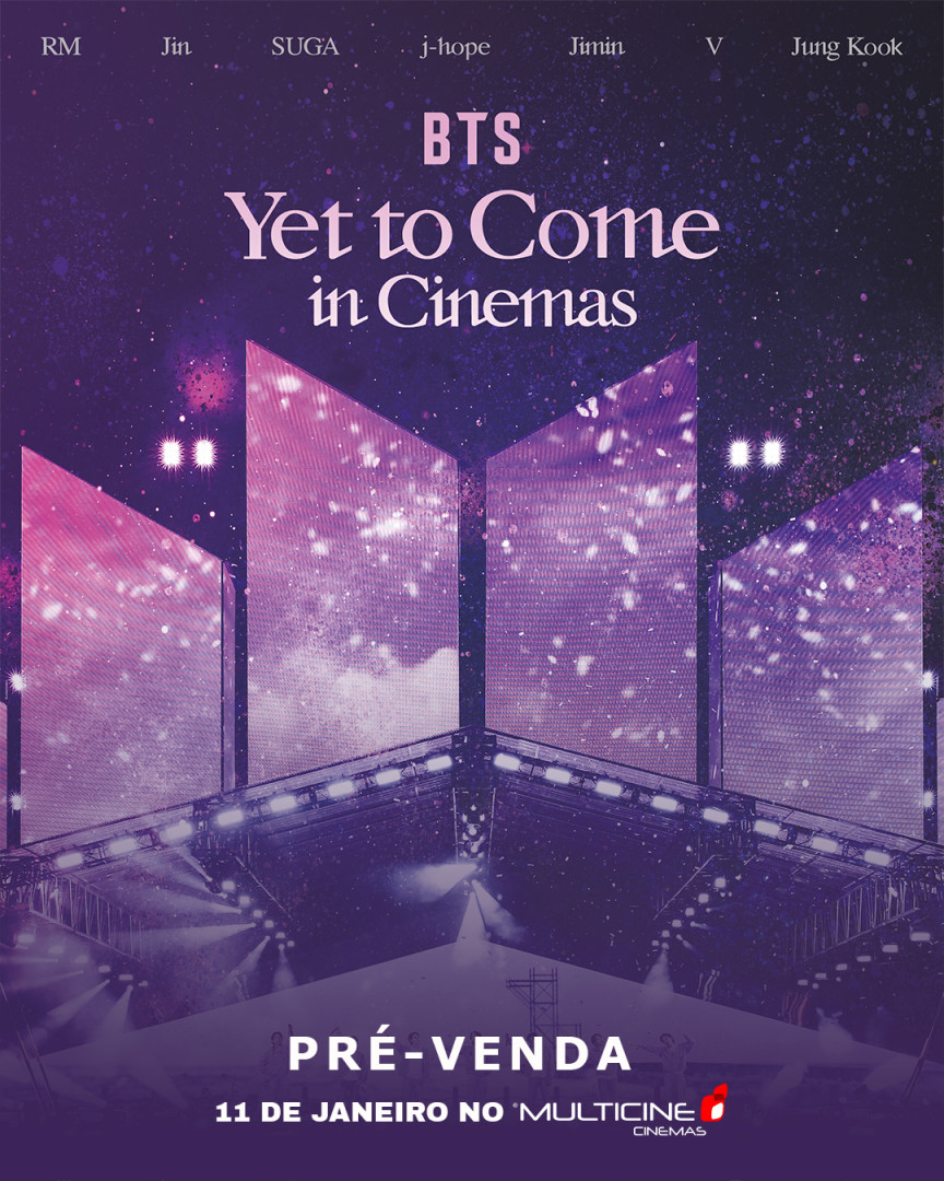 Multicine's tweet photo. 🚨Atenção.🚨 A pré-venda para #BtsYetToComeInCinemas começa dia 11 de jan... https://t.co/mZZG3zzTiC https://t.co/wtXj8g1D6e