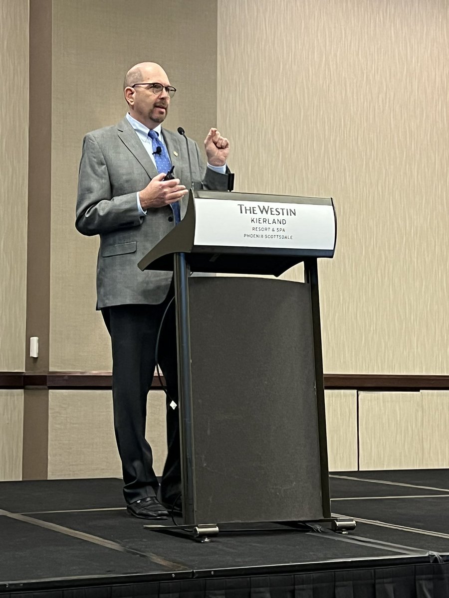 cmmorosky's tweet photo. Our fearless leader Dr. Ollendorf presents this morning’s @apgonews President’s Plenary on “Why Do We Struggle Guiding Our Learners’ Journey from Medical School to Clinical Practice?” #2023FDS @Ollendorff - thank you! Great challenges for changes to #MedEd https://t.co/NlNkn6Hsjq