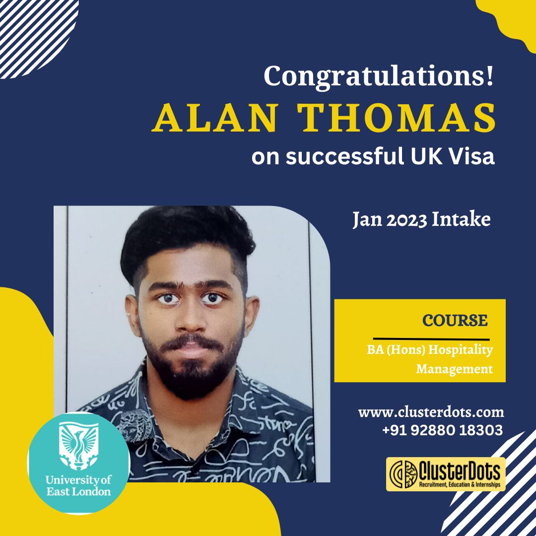 clusterdots's tweet image. Congratulations 𝐀𝐥𝐚𝐧 𝐓𝐡𝐨𝐦𝐚𝐬 for successfully securing a #UKStudentVisa! 

Contact #ClusterDots for a one-stop guide to all your #OverseasEducation needs.
☎️ +𝟗𝟏 𝟗𝟐𝟖𝟖𝟎 𝟏𝟖𝟑𝟎𝟑/ +𝟒𝟒 𝟐𝟎 𝟕𝟎𝟗𝟔 𝟏𝟑𝟐𝟎
𝐖𝐡𝐚𝐭𝐬𝐀𝐩𝐩: +𝟗𝟏 𝟗𝟐𝟖𝟖𝟎 𝟏𝟖𝟑𝟎𝟑