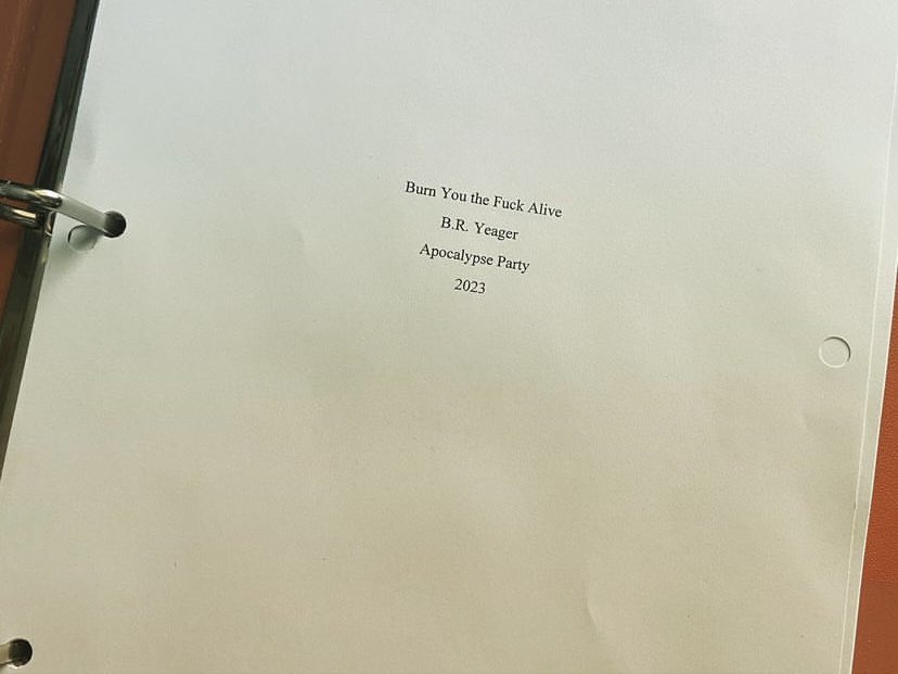 apocpartypress's tweet photo. From B.R. Yeager’s insta, pre-final edits before we dig into the final edits and design. Coming this spring. https://t.co/J7O4b8dK97