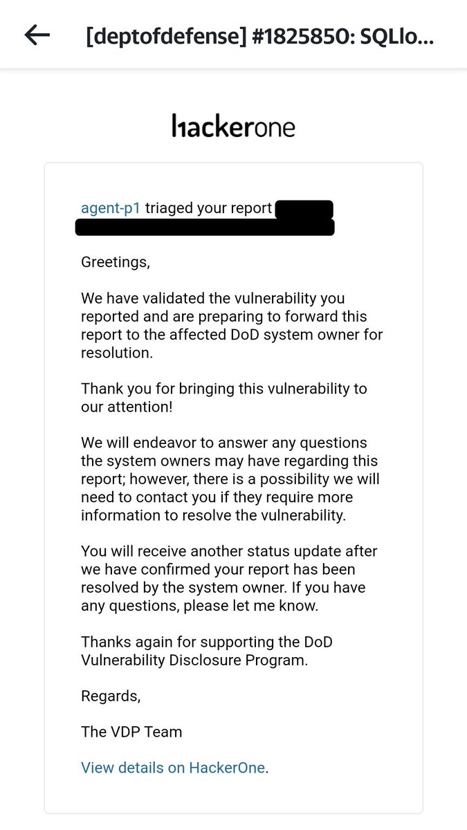 babz200's tweet photo. First !! Report for US DEP
@Hacker0x01 #hackerone #BugBounty https://t.co/bd9sUxV4PX