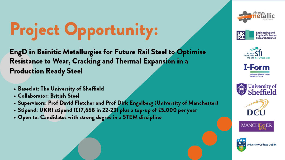 EPSRC & SFI Advanced Metallic Systems CDT on Twitter "Another