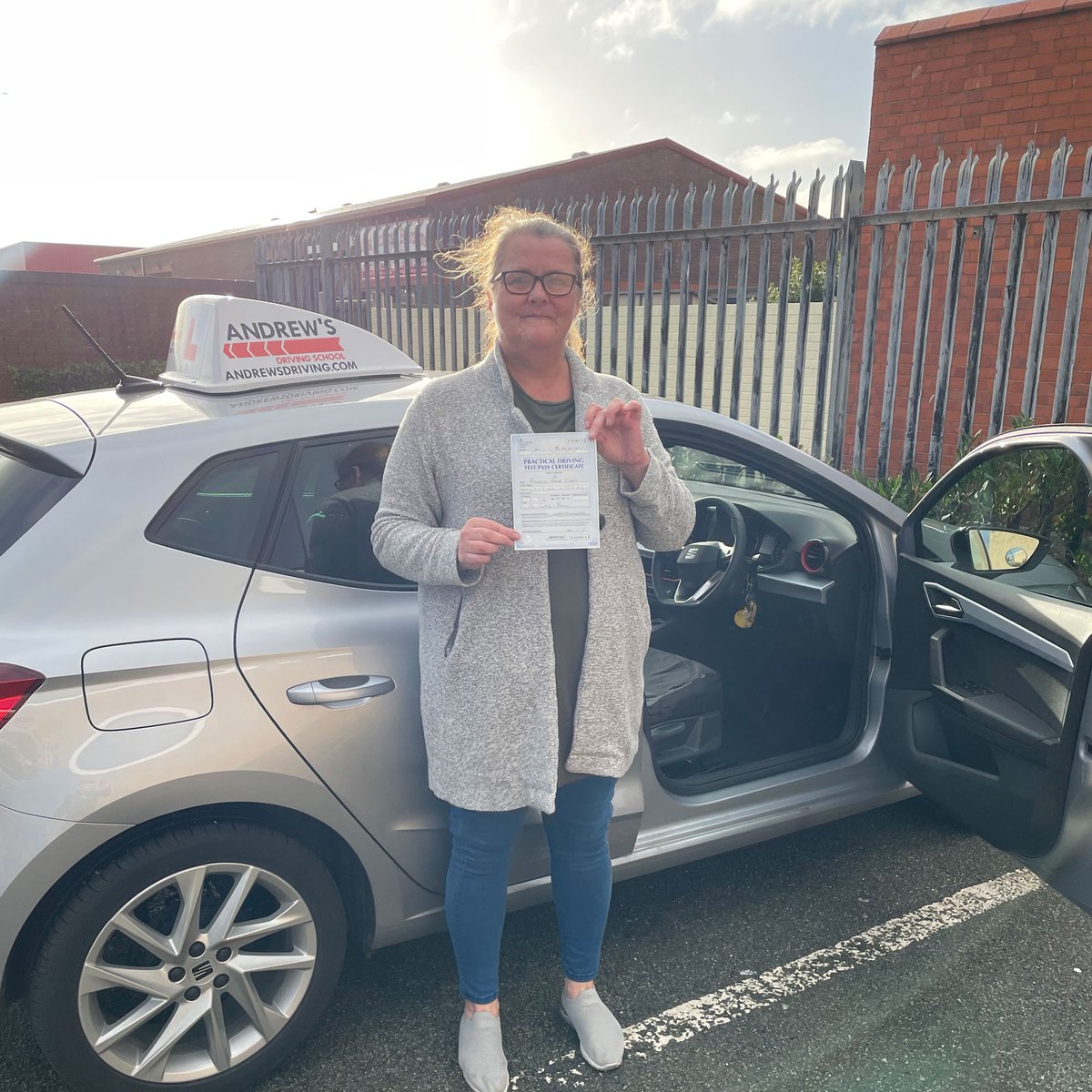 DriveAndrews's tweet photo. Val from Rhyl passed her driving test after driving lessons from Damian. Congratulations Val that was a great drive, keep safe and thank you for using Andrew's Driving School.
#drivinglessons #drivingtest #Rhyl #Prestatyn #Abergele #Colwynbay
https://t.co/YBye6t7slw https://t.co/TABdRBjX5R