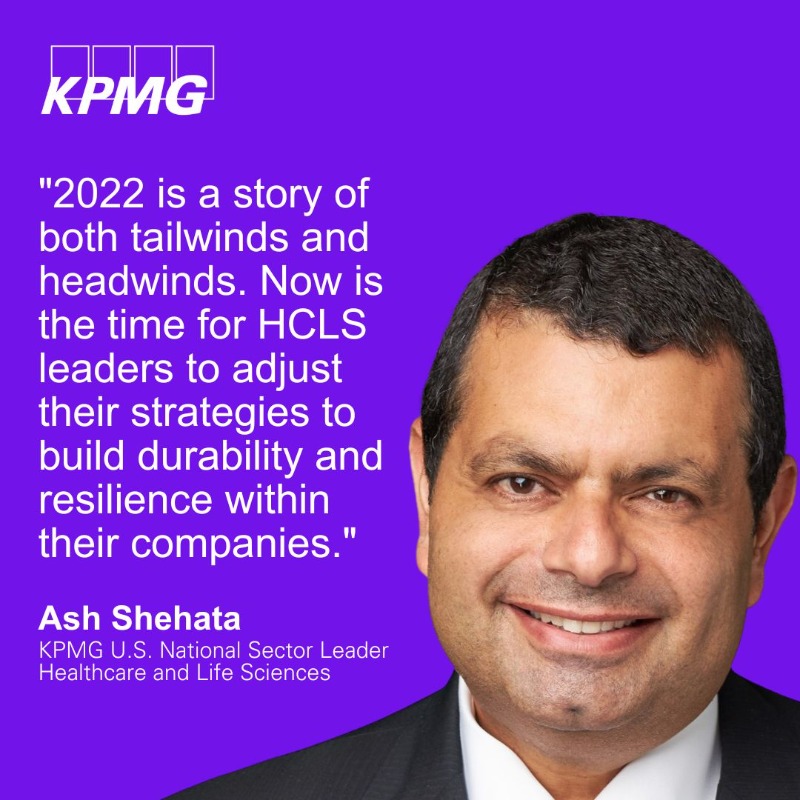 KPMGUS_News's tweet photo. Today, @KPMG_US launched its 2023 #Healthcare and #LifeSciences Investment Outlook. Findings from the report show industry leaders remain optimistic despite historic upheavals and uncertainty throughout 2022. 

Read the full report for further insights ⤵