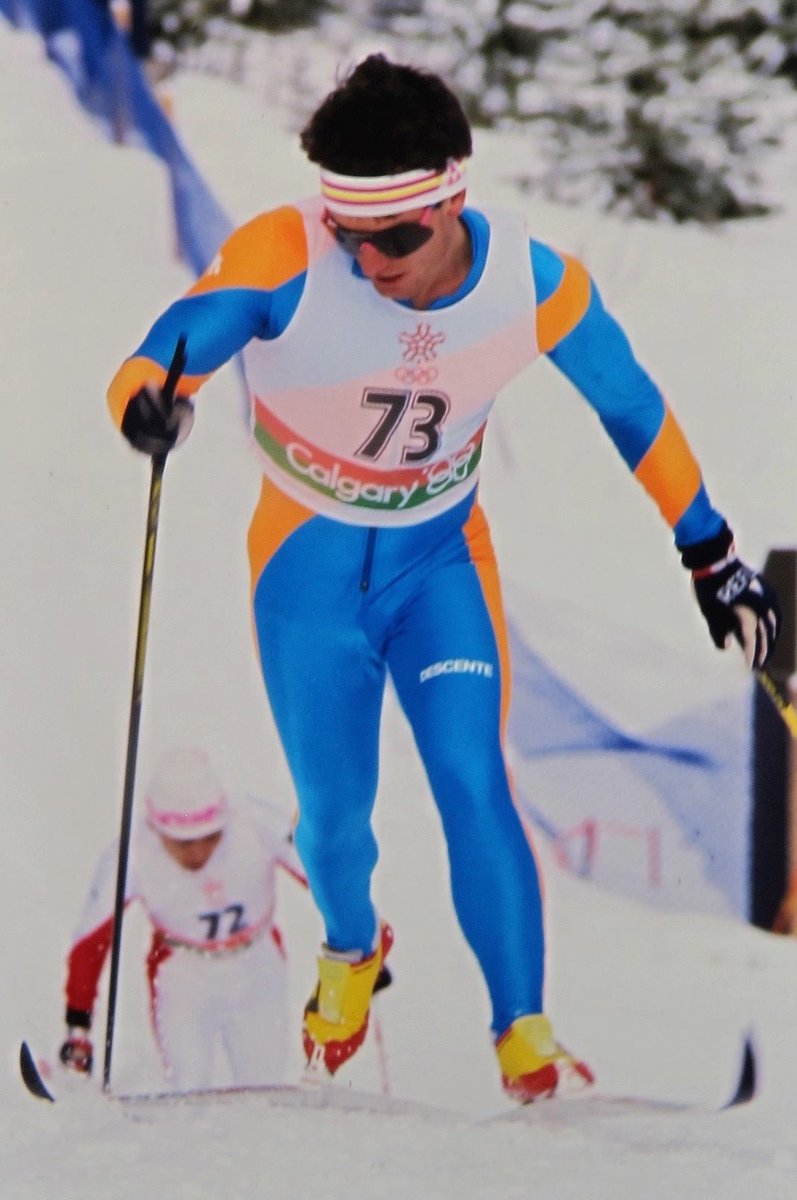 Happy Birthday to four-time Olympian Dan Simoneau!  The Livermore Falls native is shown here at the '88 games in Calgary. In 1977, he was the second scholar-athlete honored by MSHOF. Keep on keepin' on, Danny!